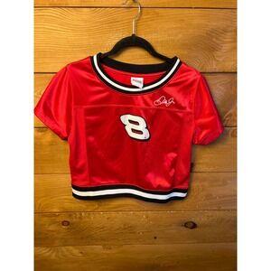 Chase Authentics Dale Jr NASCAR Racing Car Crop Top Shirt L Sporty Y2K number 8